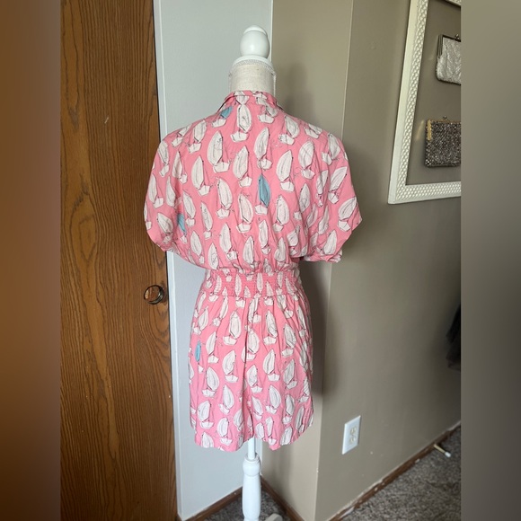 Maeve Novelty Print Sailboat Romper from Anthropologie - Picture 2 of 5